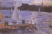 Max Slevogt The Alster at Hamburg (mk09) Germany oil painting reproduction